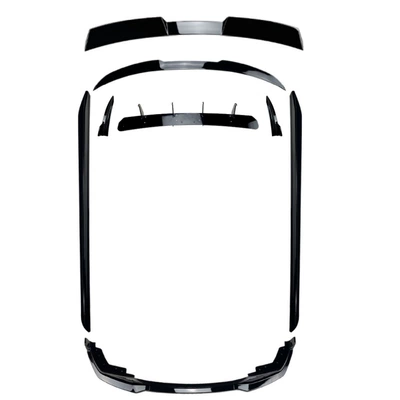 Suitable for 2019-2022 BMW 3 Series G20 early-stage sports version front lip, side skirts with lights, rear lip, and rear wing modification parts (Big Surrounded) - rear-blade-kit-piano-black2019-2022