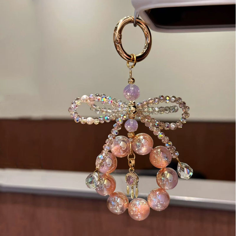 Dreamcatcher Starry Sparkle Sequins Mermaid Princess Starry Sky Beaded Handmade Phone Chain Pendant Bag Charm Girly Style