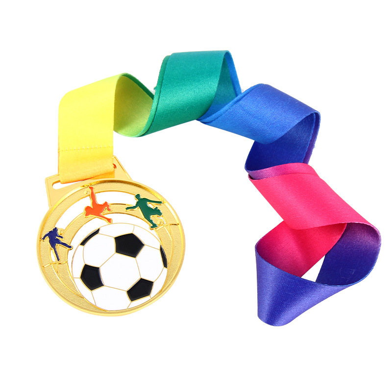 Juegos del campus medalla de oro personalizada fútbol baloncesto medalla de tenis de mesa maratón running metal lista