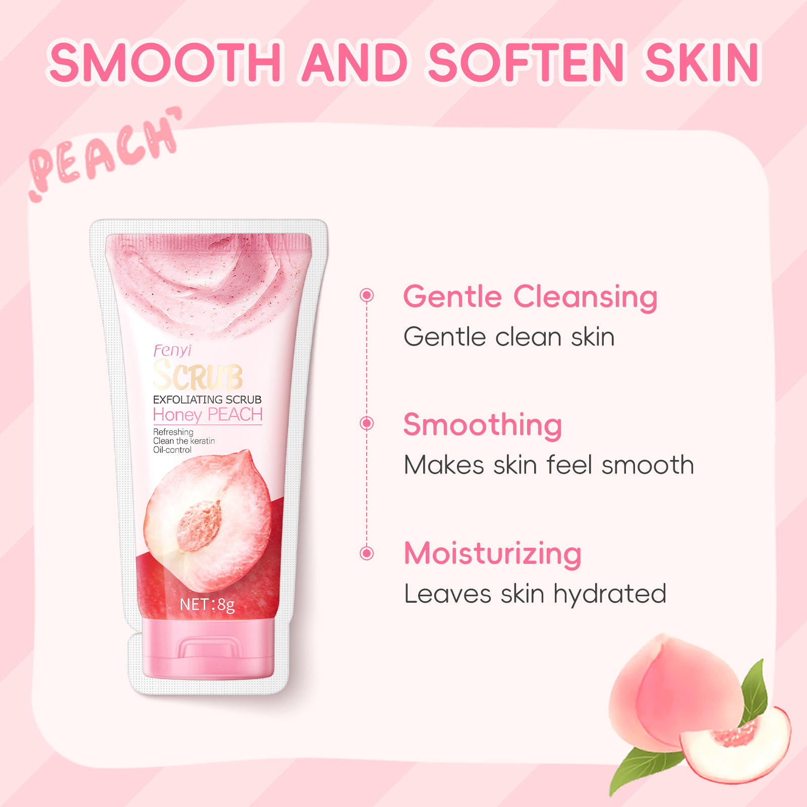 Source: Fenyi Fen Yi Light and Smooth Fragrance Body Scrub 8g Facial Scrub Body Cleanser One-Piece Dropshipping