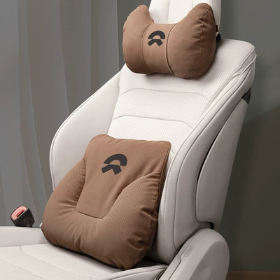 Pillow, Car Seat Pillow, Headrest - horn-model-chestnut-brown-nio-headrest-lumbar-support-one-each