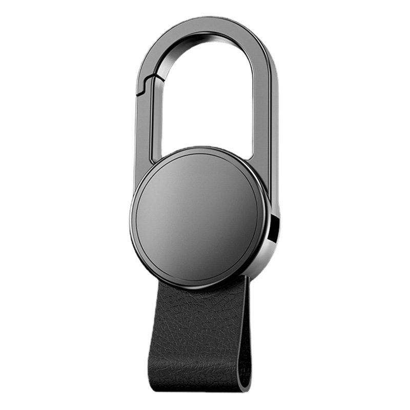 Llavero de coche llavero de cuero de los hombres personalidad de metal colgante de cintura de los hombres hebilla cuadrada simple cerradura colgante creativo de alta gama