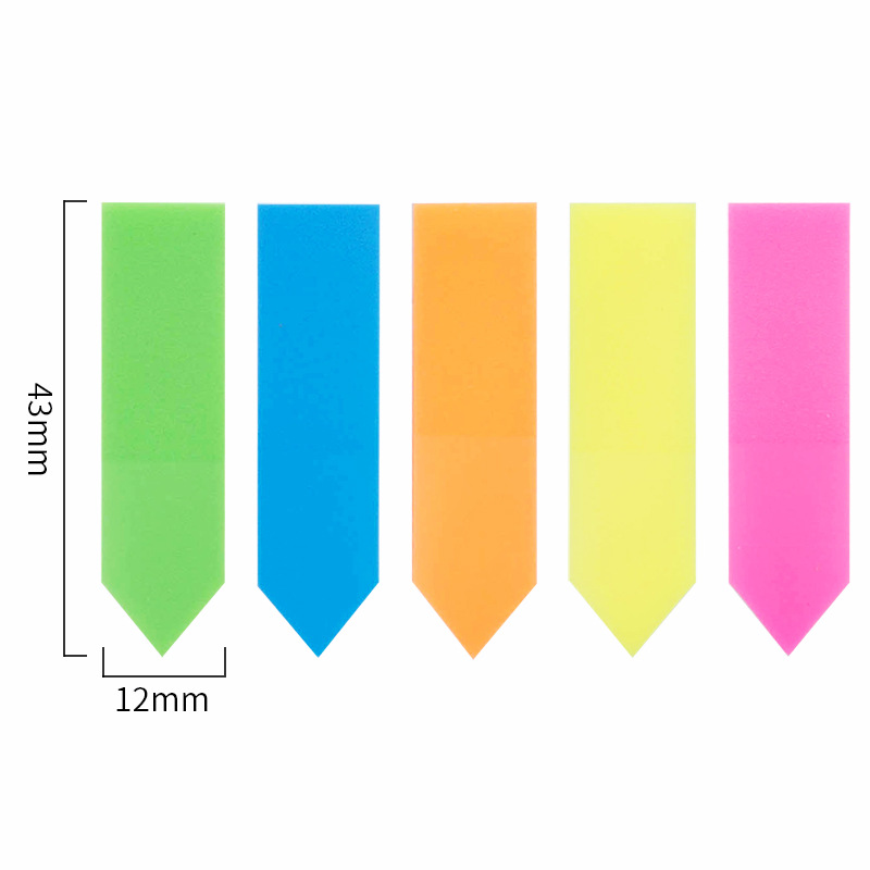 Effective 9064 Fluorescent Film Labels N-time Stick Colorful Fluorescent Indicator Bookmark Convenient Classification Label Index Label