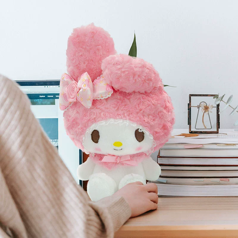 Плюшевая игрушка Sanrio My Melody & Kuromi, лицензированная плюшевая подвеска-куколка 16–30 см и сидячая плюшевая кукла