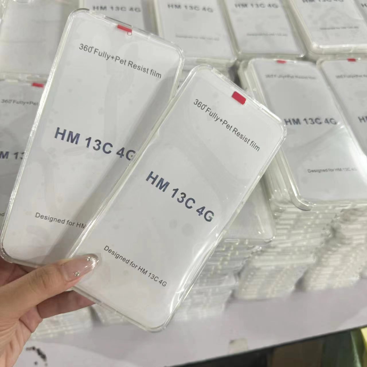 适用苹果/三星IP14/15/16亮彩360全包手机壳带保护膜防刮花手机壳