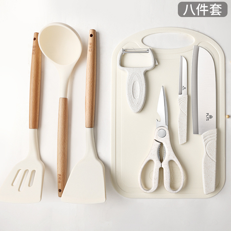 Cuchillo de alimentos suplementarios para el hogar de frutas, cuchillo de corte para bebés, cuchillo de cocina, cuchillo de cocina 2 - en - 1 y tres piezas