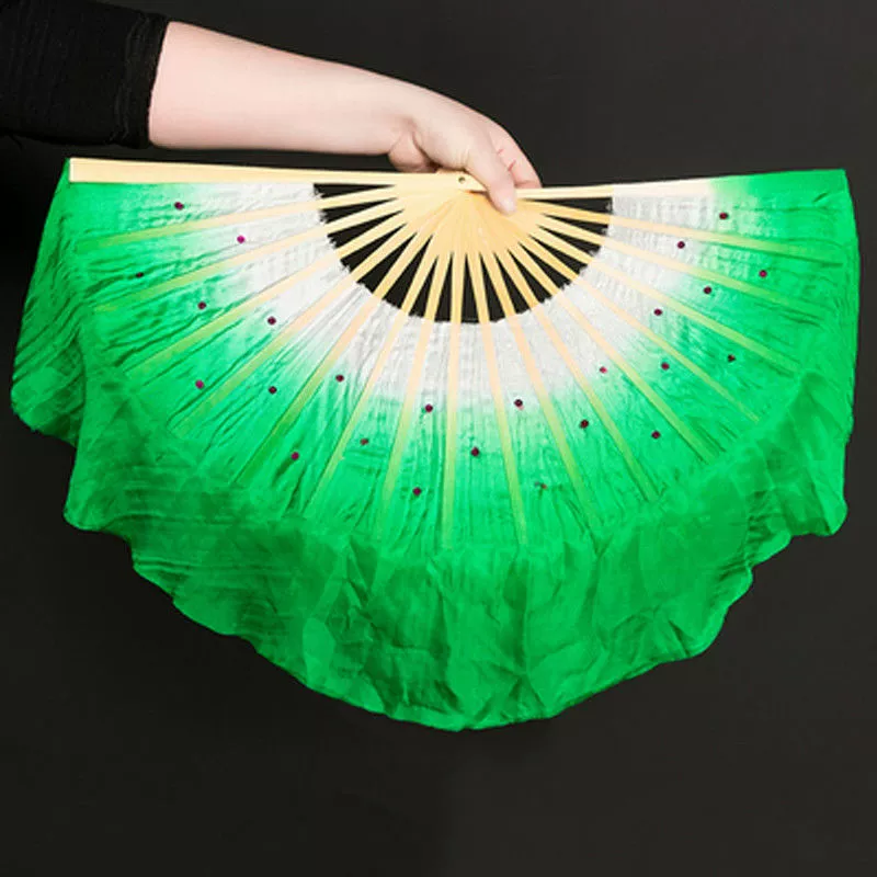 Dance fan simple silk dance fan double-sided children's Yangko 8 dance fan kindergarten primary school students performance.