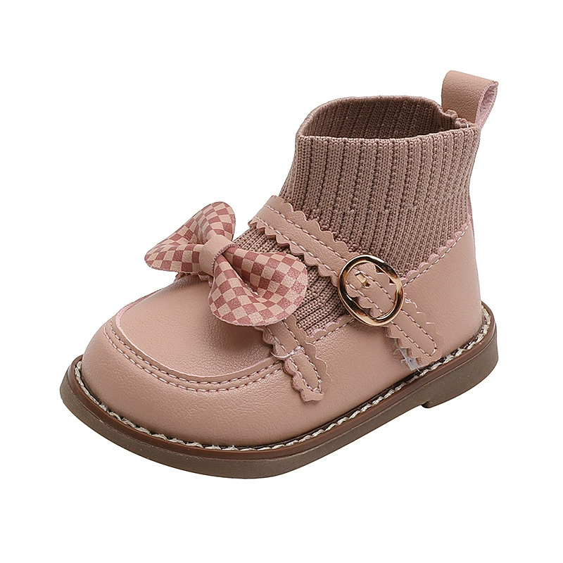 Fleece low boots for early age, shoes, footwear girl's for princess for leather shoes, soft sole, 0-2 years