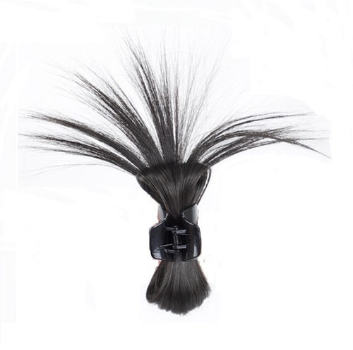 Ball head wig, lazy style, feather shuttlecock head, fountain high ponytail, hot girl chicken nest hair clip wig