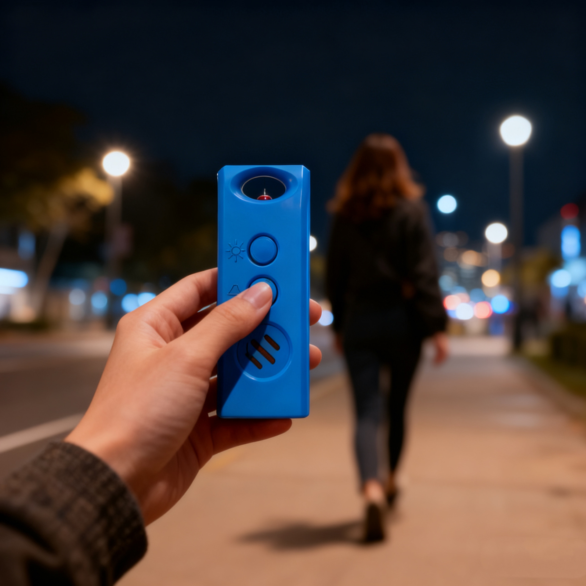Alarma Personal de Autodefensa Impermeable Recargable con Luz LED para Mujeres y Niños