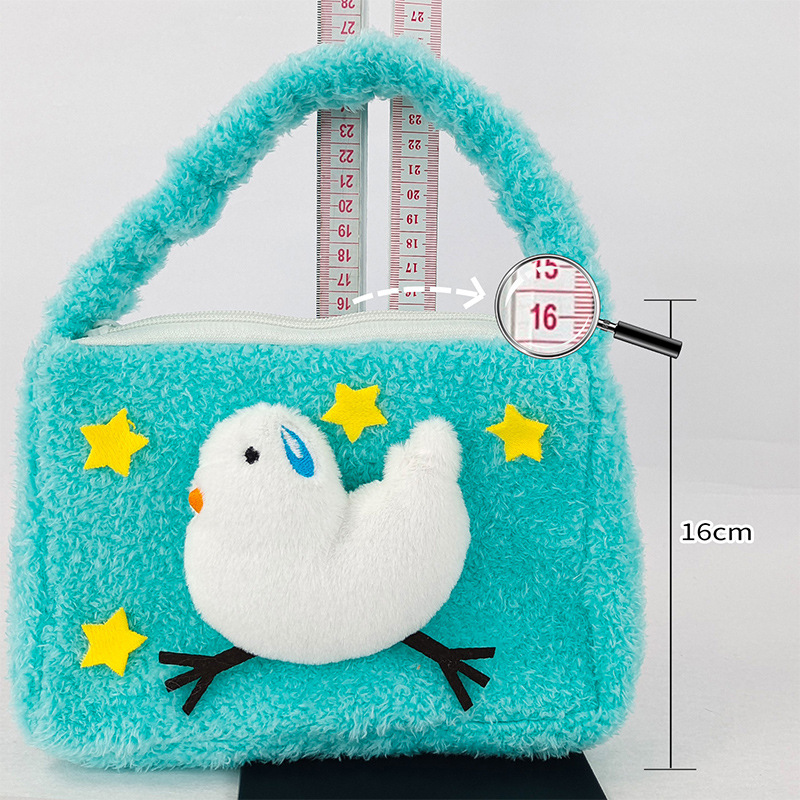 Ciudad de videojuegos, máquina de agarre de ocho pulgadas, bolsa de felpa, niña, corazón, dibujos animados, mochila linda, bolso de color dopamina al por mayor