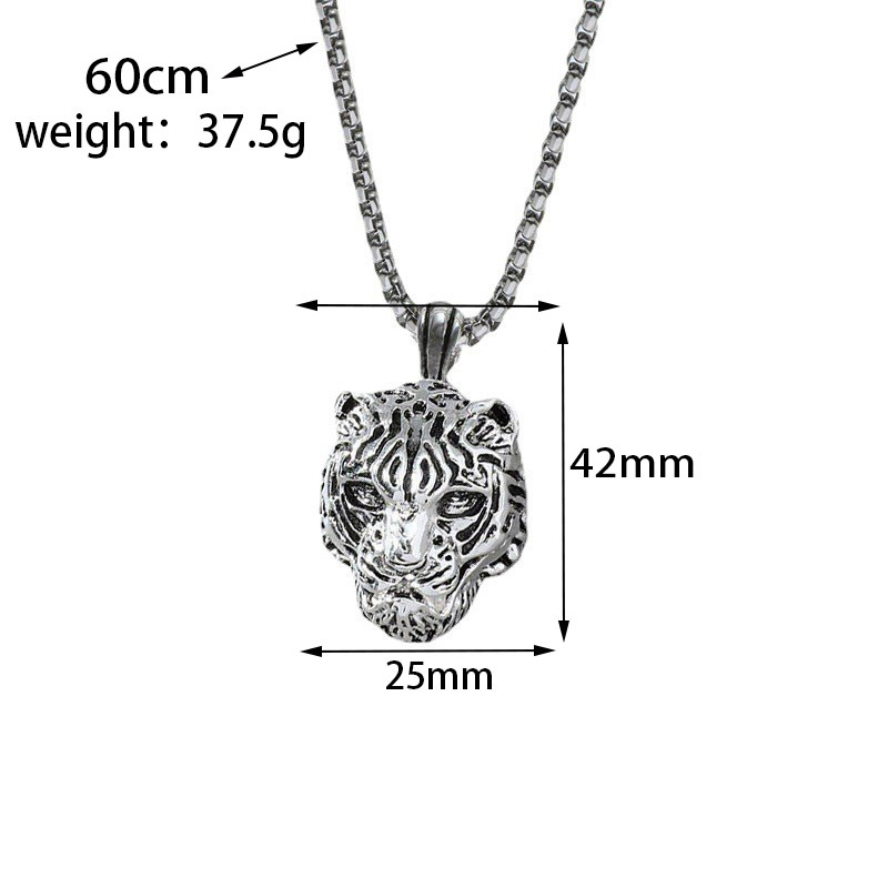 European and American Domineering Retro Leopard Bear Rhinoceros Pendant Hip Hop Punk Fashion Menu002