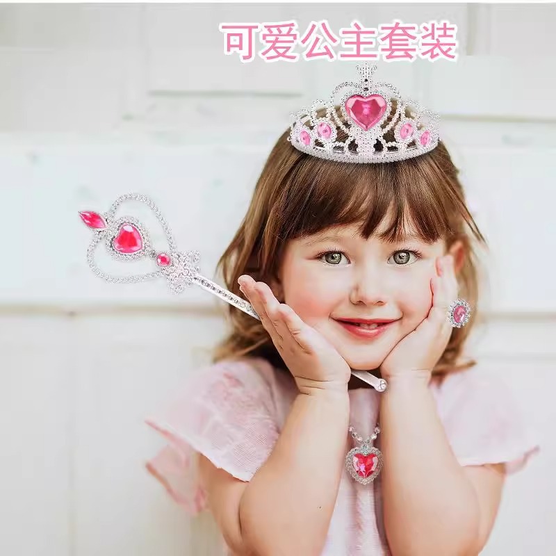 Princesa hecha a mano transfronteriza disfrazada con juguetes de roles para niñas collares de joyería caja de joyería para niñas pequeñas