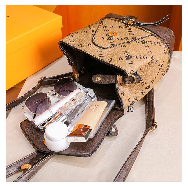 Yeni Omuz Çantası Kadın Moda Baskı Desenli Çok Yönlü Kız Öğrenci Japon Kore Okul Çantası Büyük Kapasiteli Küçük Sırt Çantası_voghion.com