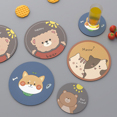 Ins Simple Backdrop Props Heat Insulating Mat, Anti-Scald Table Mat, Rubber Trivet, Plate Mat, Non-Slip Pad