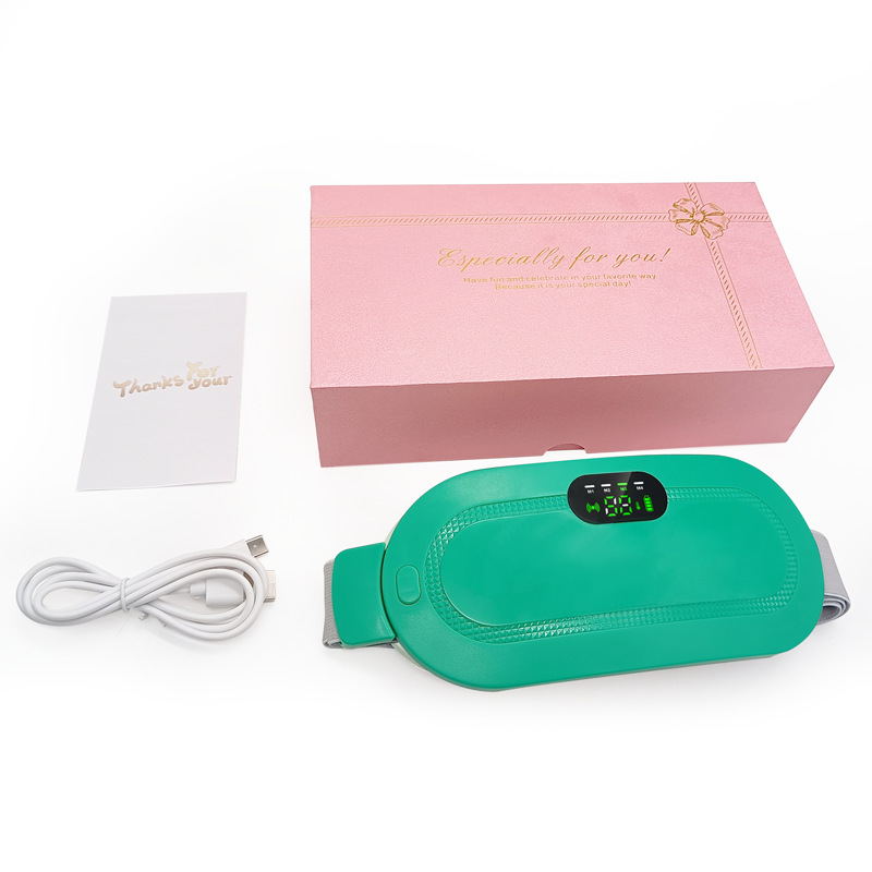 Cinturón de calefacción eléctrico personalizable para aliviar el dolor menstrual en mujeres, dispositivo de calentamiento para el útero, terapia de calor vibrante para los cólicos menstruales.