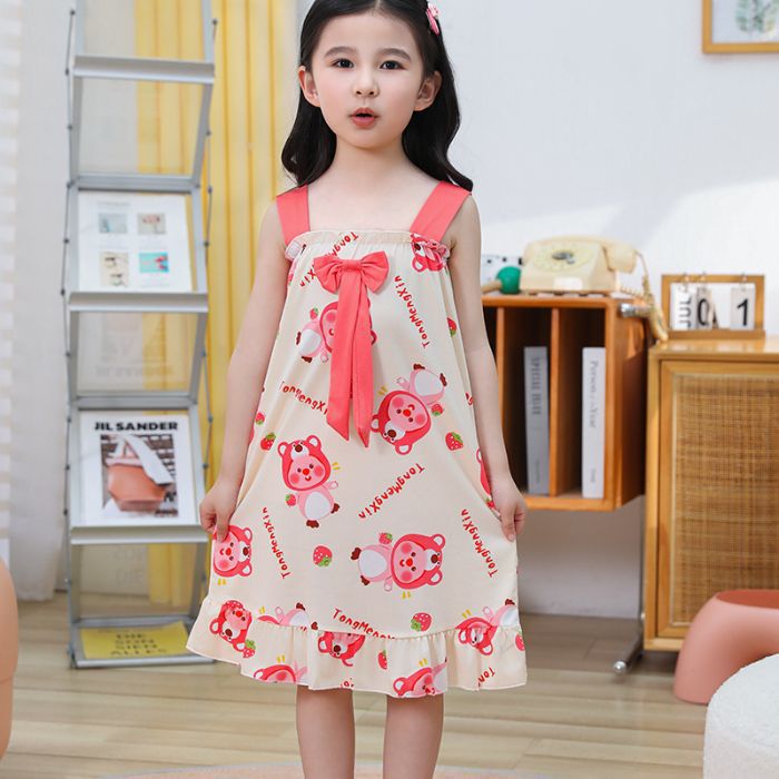 TMX suspender skirt-66#Strawberry Bear