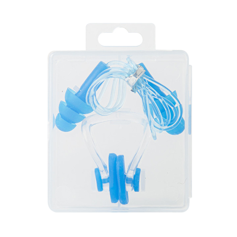 2025 直販水泳コード付き耳栓ノーズクリップ窒息防止独立箱入り水泳ノーズクリップ箱入り防水耳栓