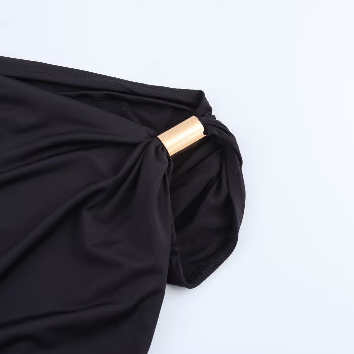 Women's Asymmetrical Nylon Top Spring New Arrival American Fashionable Versatile Design_ecoleips.com