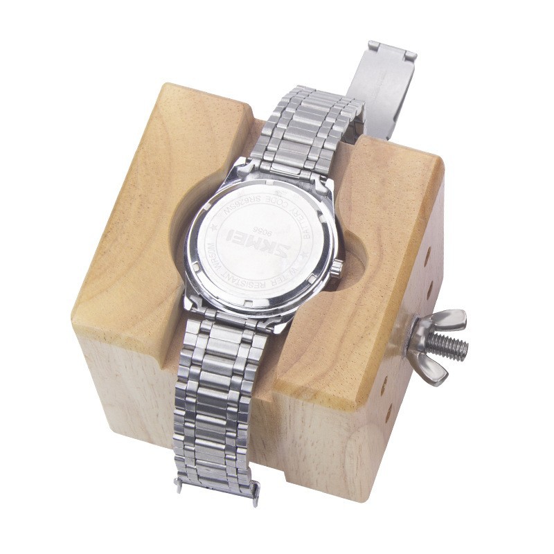 手表维修固定座文玩木雕夹座木质可调节表盘固定座拿表座修表工具