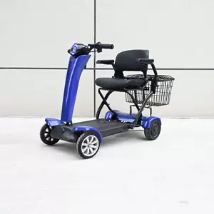 Dörd təkərli elektrik qatlanan skuter, yaşlılar üçün gündəlik nəqliyyat, pultla