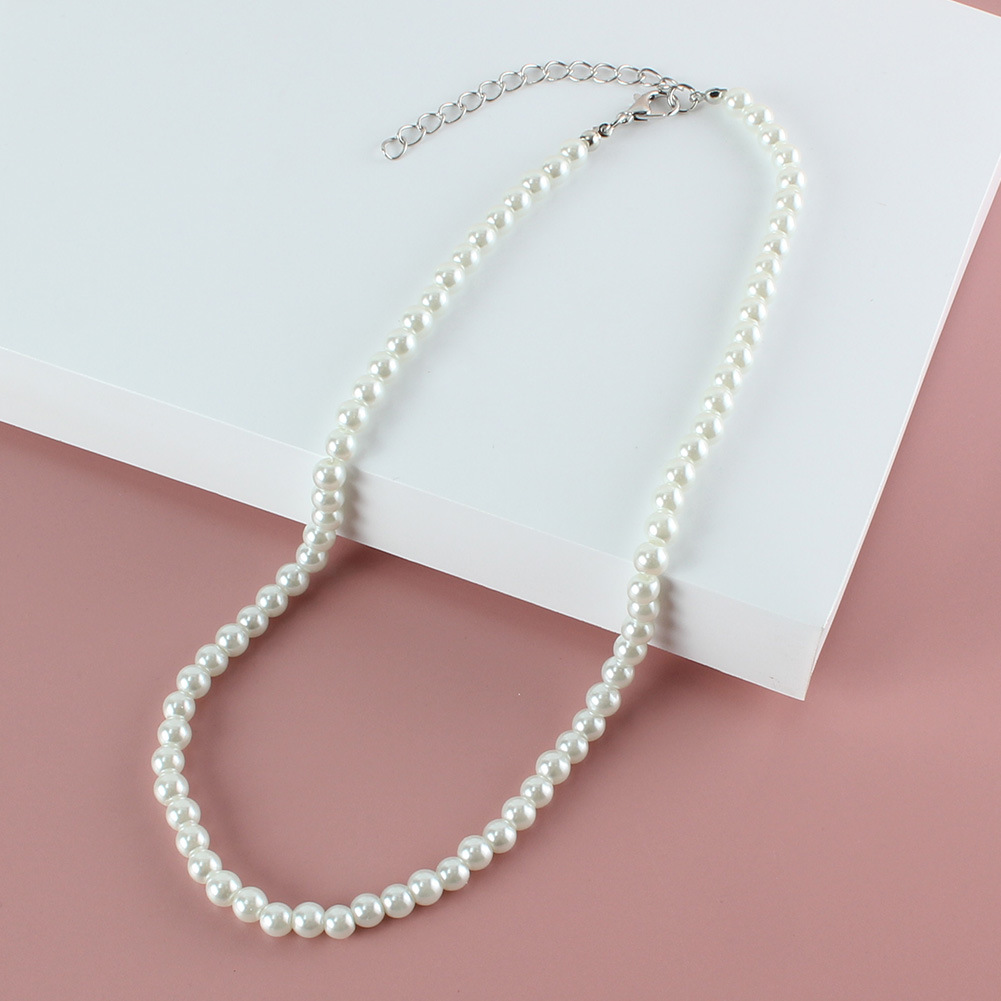 fashion simple pearl chain necklace wholesale nihaojewelry