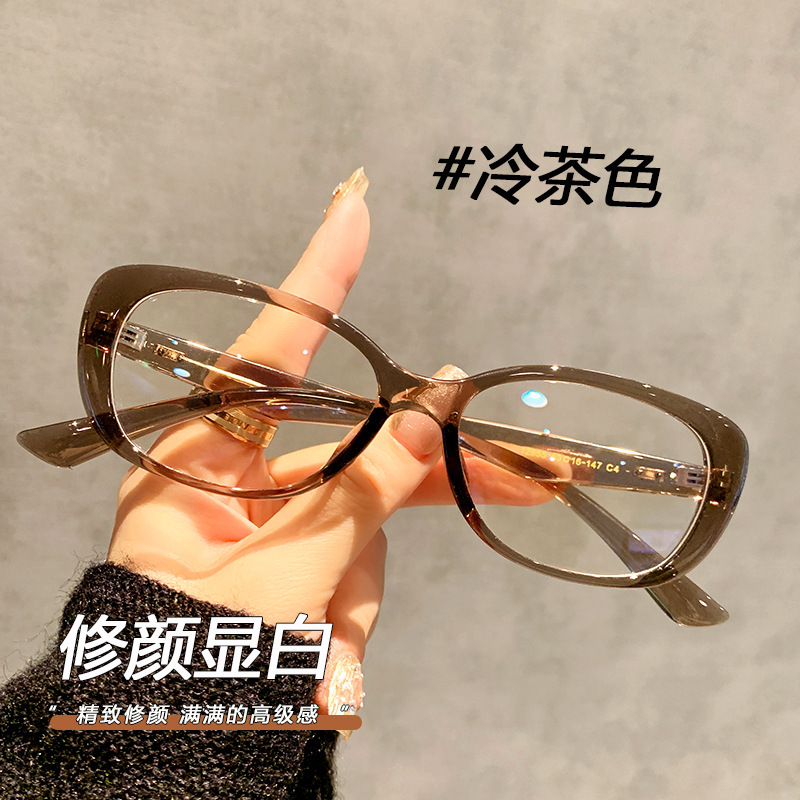 12855街拍の個性的な小さい四角の枠のTR90鏡のフレームの女性の欧米風の小さい大衆の目は青い光の近視眼の鏡の枠を防ぎます。|undefined