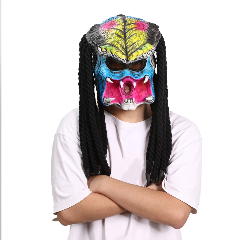 Popular Predator Motorcycle Helmet for Independent Stations Halloween Predator Mask Cosplay Party Props