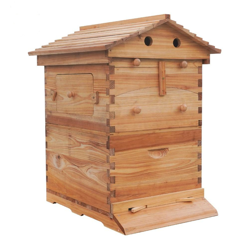 Beehive Self-Flowing Bee Box Beehive Boiled Wax Automatic Flow Honey Bee Villa Wholesale Beehive Lang Style Beehive Dropshipping