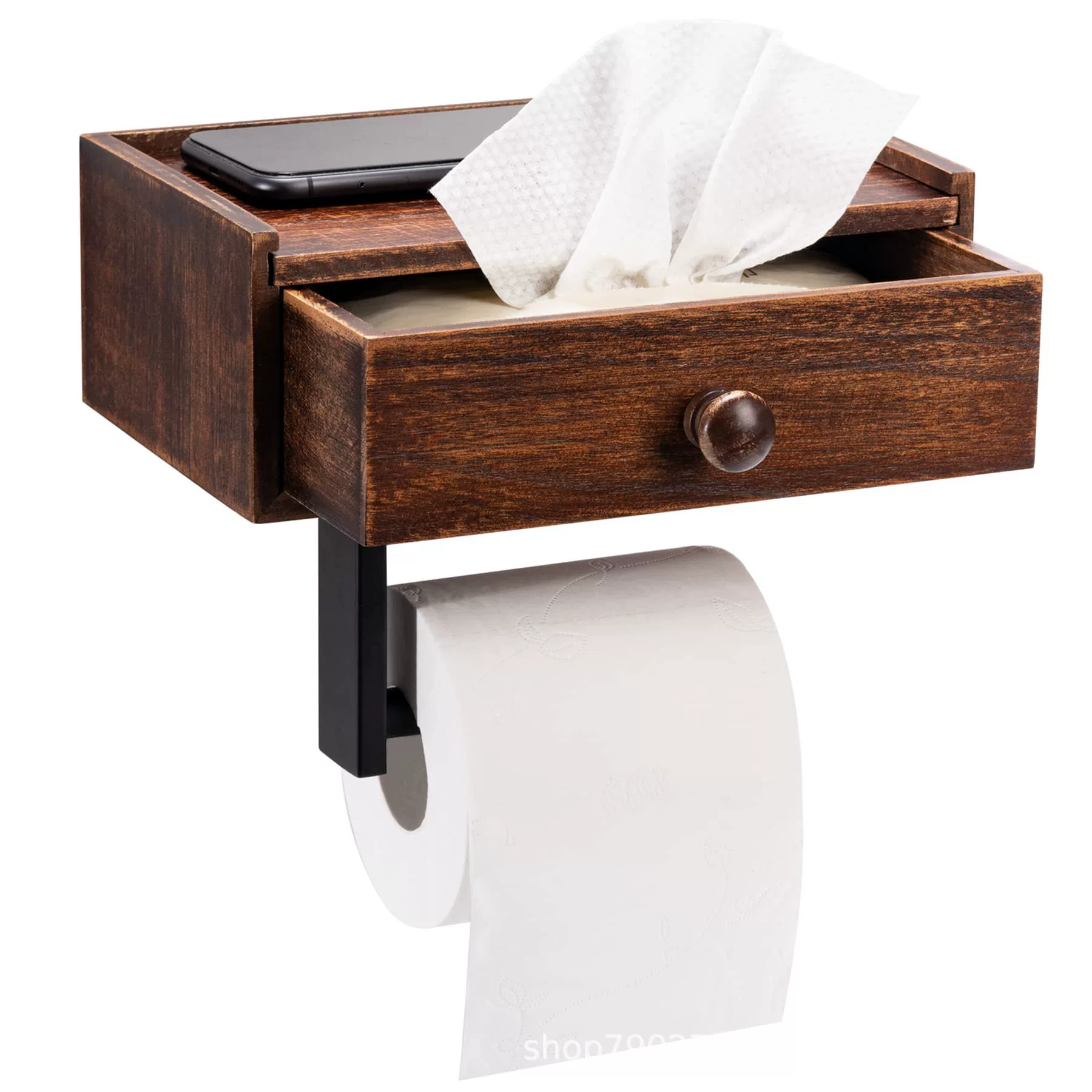 Деревянные вешалки для полотенец настенный туалетный рулон держатель с выдвижным ящиком гигиенические полотенца держатель для ванной комнаты полка брошюры