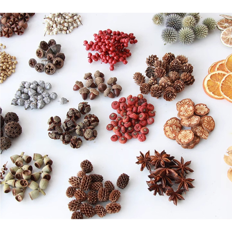 Pinecone Decoration Christmas Tree Specimen Pine Cone Dried Flower Branches Kindergarten Pinecone DIY Real Dried Fruit Specimen