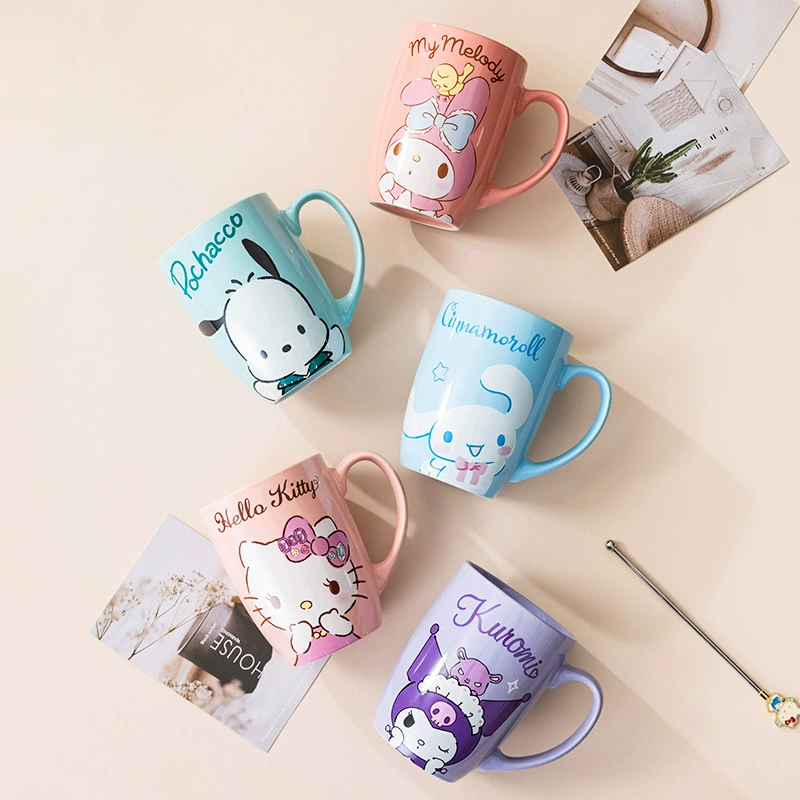 Большая керамическая кружка Sanrio с рисунком, дом, пара, креативная девушка, ценная керамическая кружка