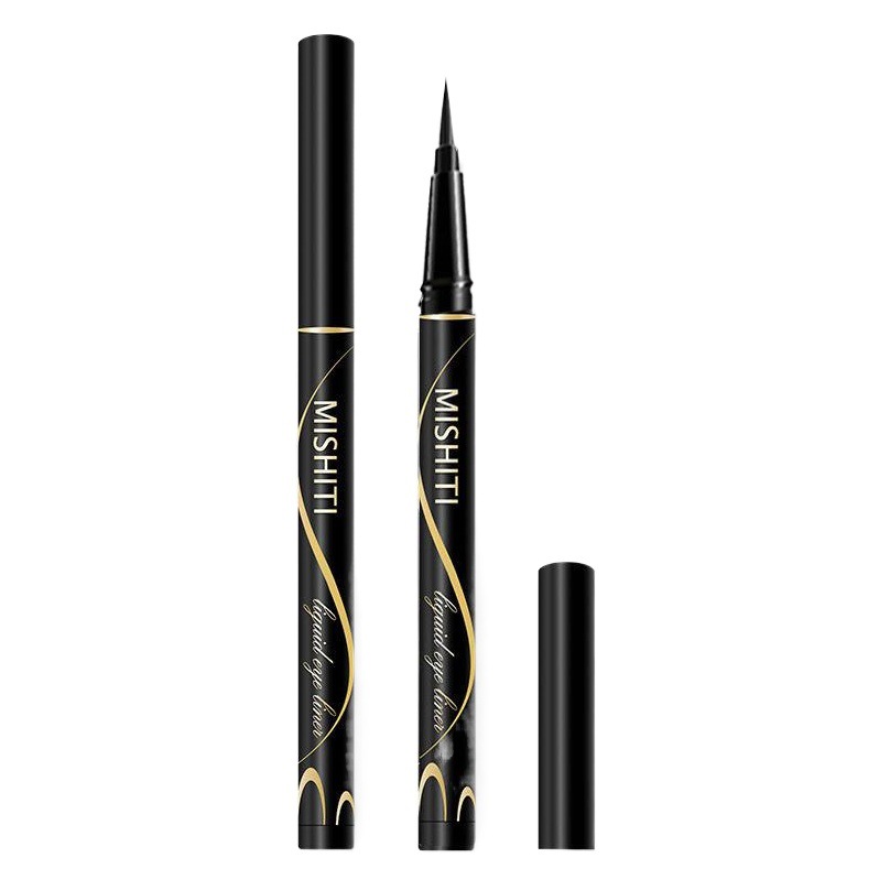 Midti Ultra-Fine Soft-Bristled Steel Ball Liquid Eyeliner Pen Waterproof and Sweat-Proof Long-Lasting Non-Removing Makeup Straight Liquid Eyeliner Pen