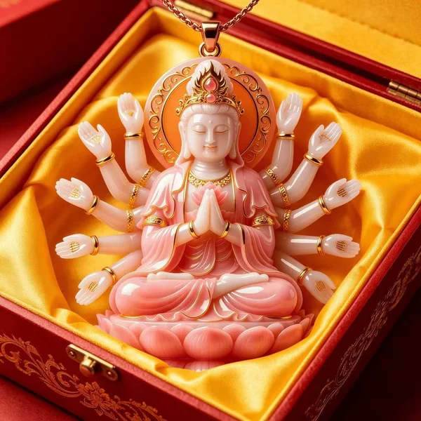 New Chinese-style creative painted pendant Buddha necklace for family and friends