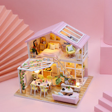 弘达diy小屋迷你拼装房子模型生日礼物玩具厂家ins风蜜语时光微型