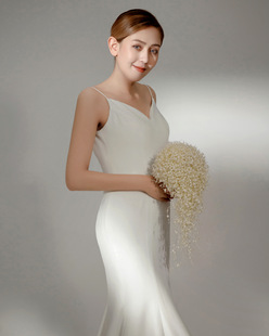 Bridal Handmade Pearl Gypsophila Bouquet Bridal Wedding Accessories display picture 1