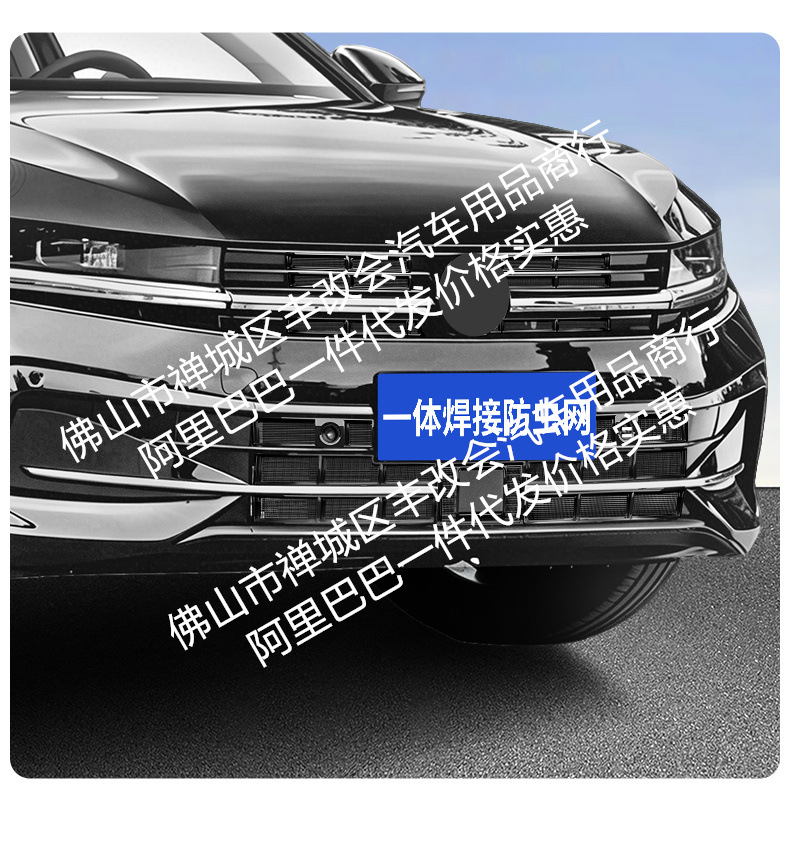 Suitable for Volkswagen Magotan B9 Integrated Welded Car Insect-Proof Net Front Grille, Special Modified Car Accessories