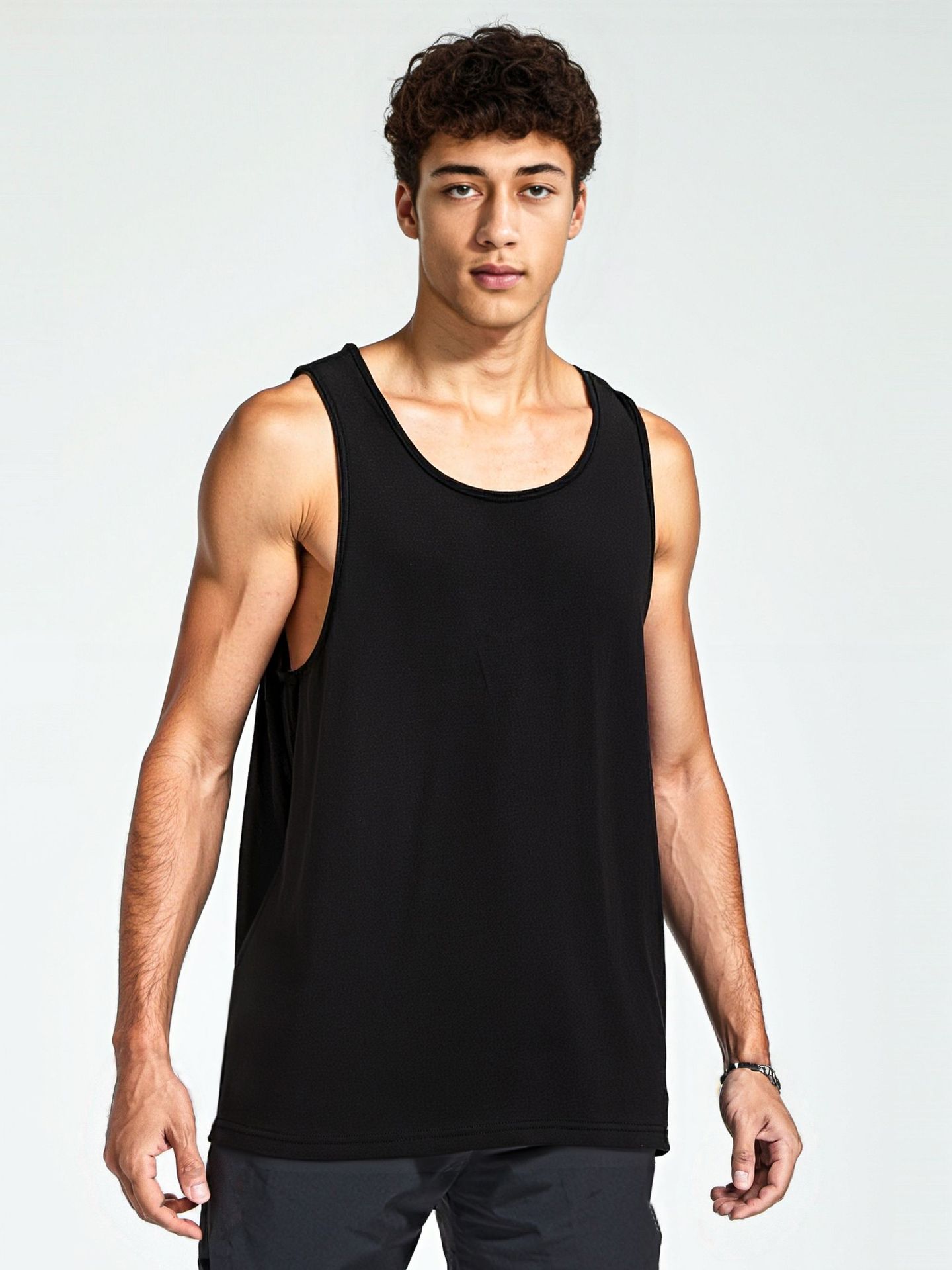 ETAI ropa de hombre de verano ligera y transpirable chaleco de algodón deportivo para hombre suelto fitness casual alta elástica sudor absorción blusa