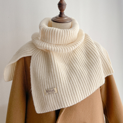 Autumn and winter new warm scarf for women Korean version solid color  neck protector to keep out the cold neck scarf decorative knitted shawl outer wear