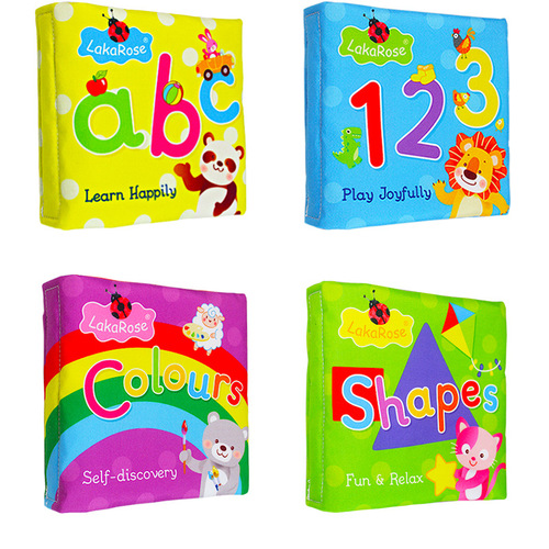 LakaRose three-dimensional cloth book English alphabet and numbers infant early education enlightenment toy with sound paper