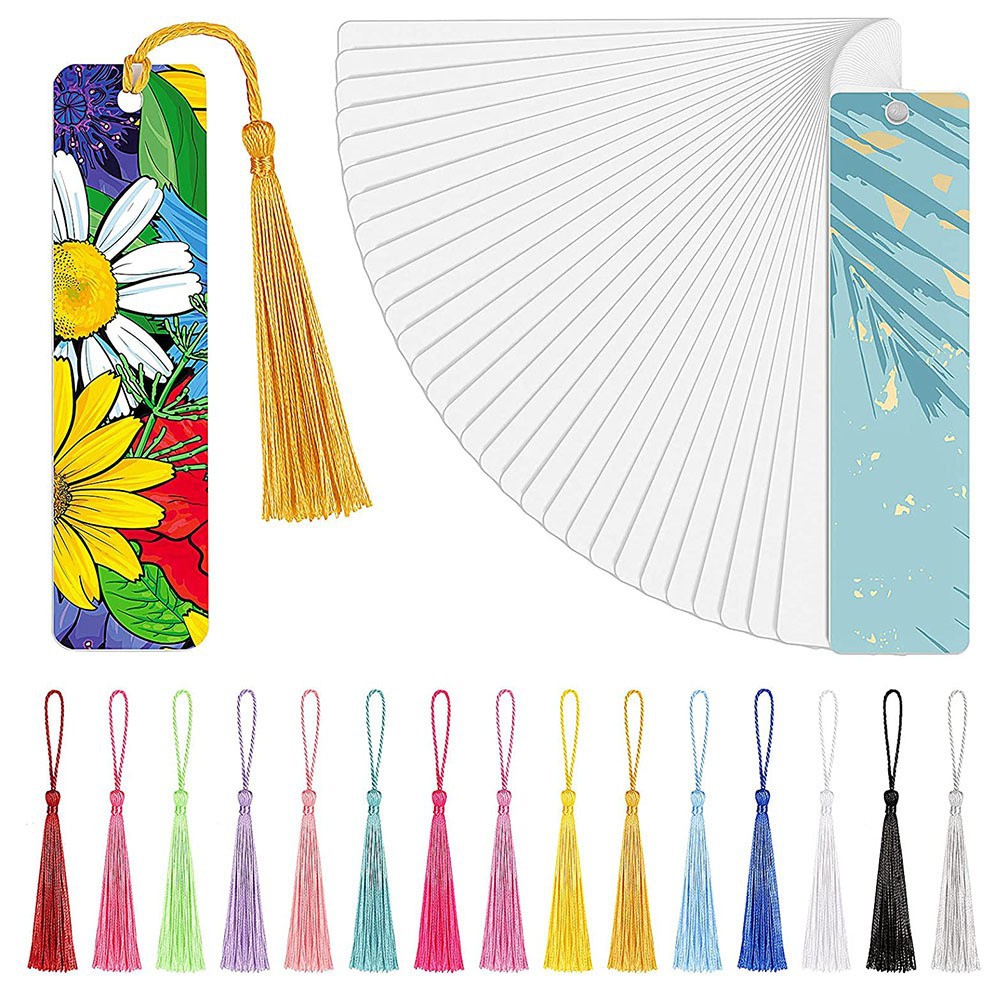Sublimación en blanco marcador Transferencia de Calor impresión metal aluminio DIY color borla para artesanía cumpleaños boda flujo