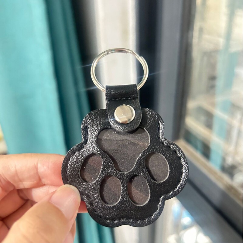 现货宠物猫狗毛发钥匙扣挂件 宠物遗发收纳pu皮质纪念钥匙扣|undefined