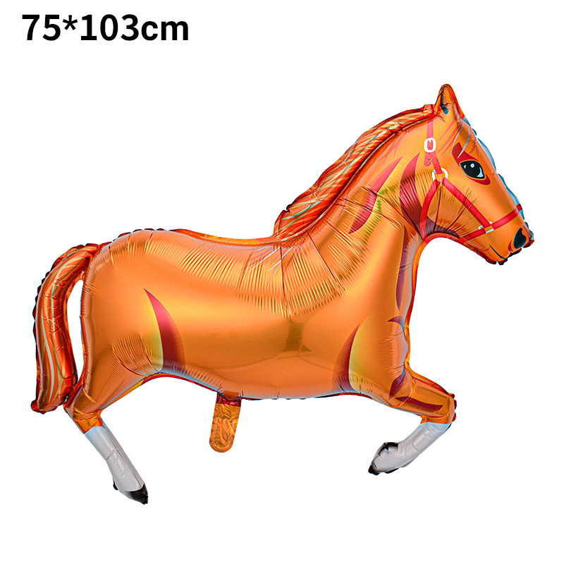 Globos de aluminio con motivos de caballos para decoraciones temáticas de vaqueros y del oeste, carreras de caballos y decoraciones para fiestas. image 10