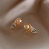 Fashionable small design earrings from pearl, internet celebrity, 2022 collection