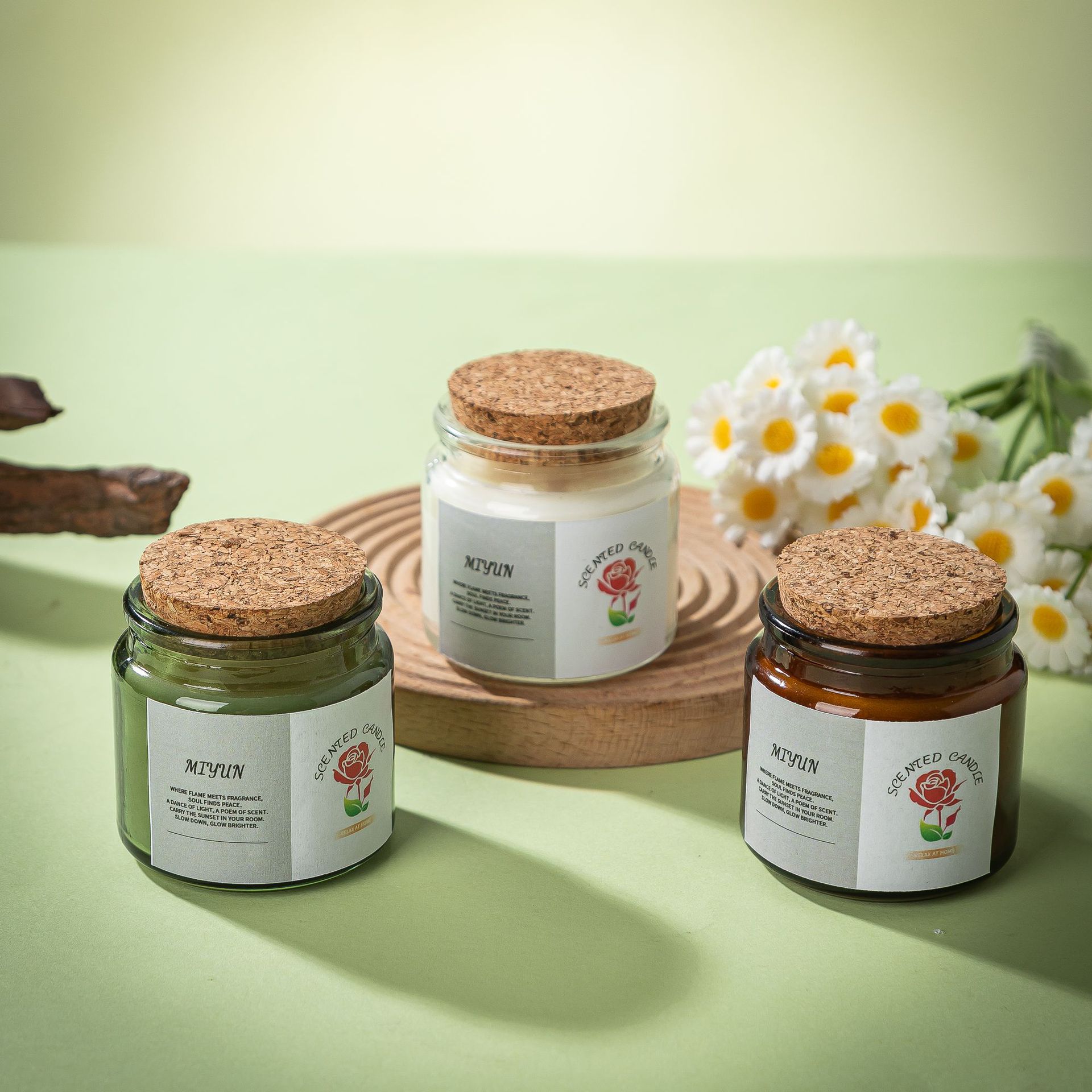 Foreign Trade Aromatherapy Candle With Handmade Soy Wax, Smokeless, High-End Feel, Wooden Lid, Home Bedroom Fragrance_voghion.com