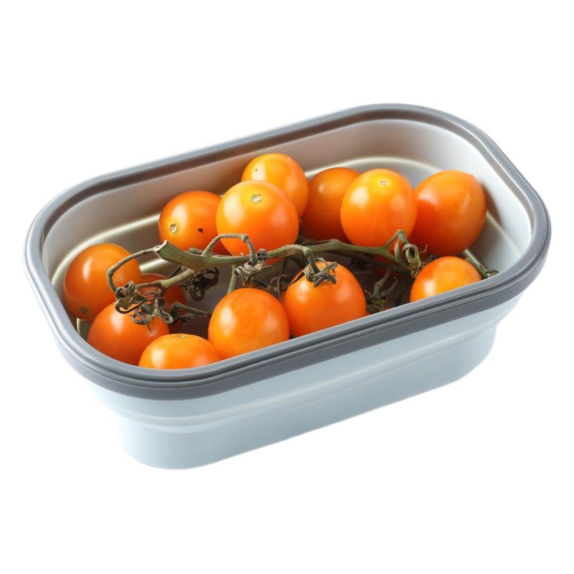 Silicona plegable lonchera microondas horno sola capa crujiente utensilios de cocina retráctil picnic caja Bento