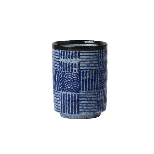 Cross-border Qinghai corrugated ceramic water cup Japanese tea cup export Japanese sushi restaurant casual cup wholesale