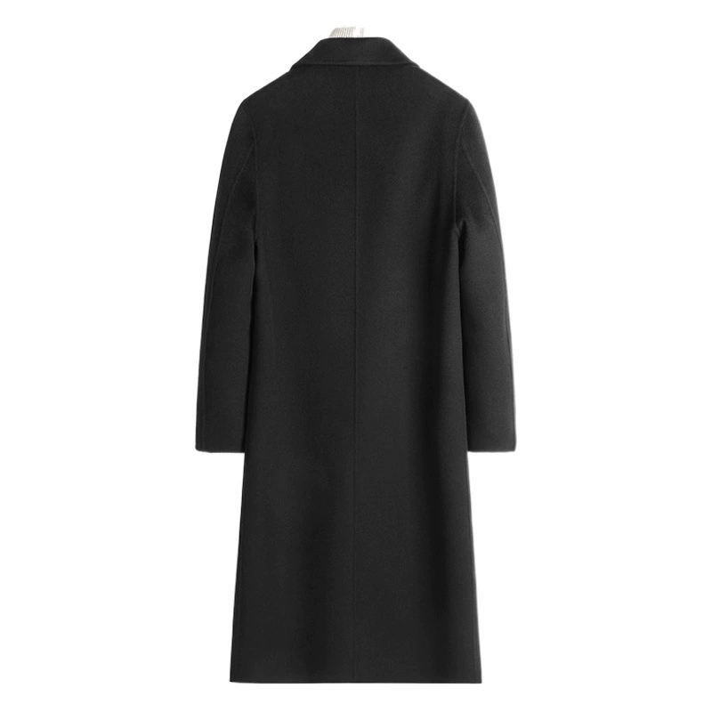 2025 стильная двусторонняя шерстяная верхняя одежда из 100% шерсти, стильная шерстяная верхняя одежда, мужская шерстяная верхняя одежда выше колена оптом