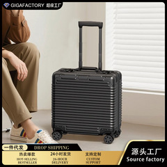 全铝镁合金出口登机箱18寸女平湖行李箱小型商务拉杆密码旅行箱男