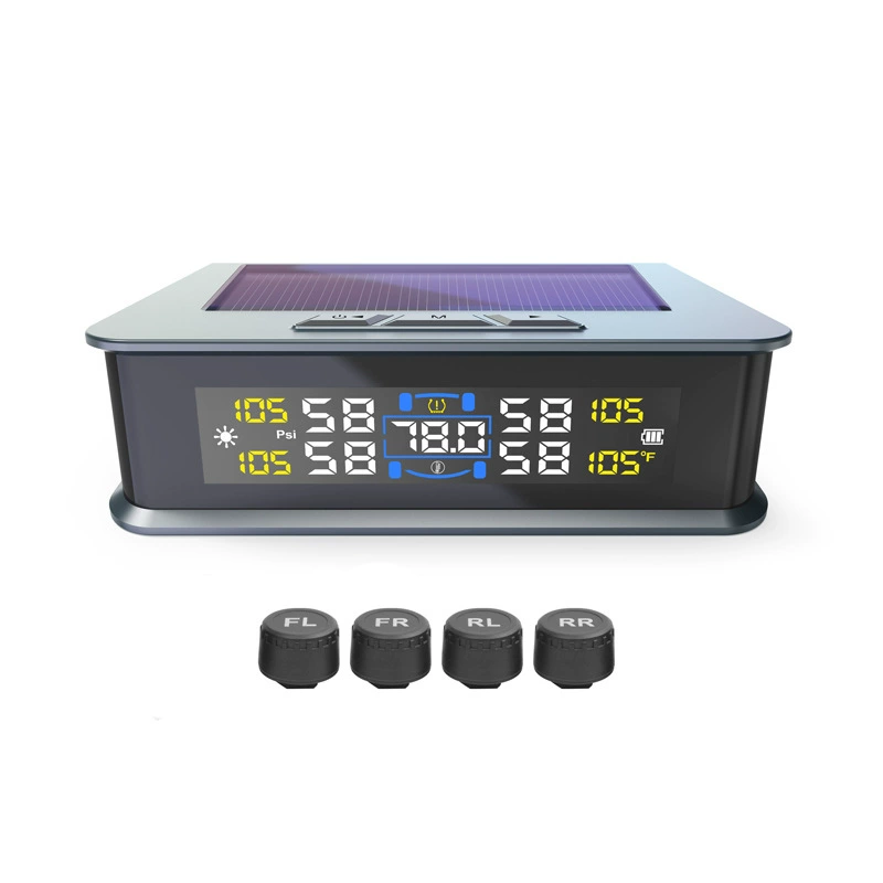 T15 Монитор давления в шинах Солнечные давления в шинах Автомобиль Давление в шинах Паропроводный TPMS Мониторинг давления в шинах Беспроводной трансграничный
